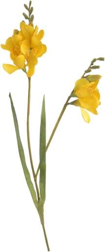 Umělá květina Frézie žlutá 54 cm