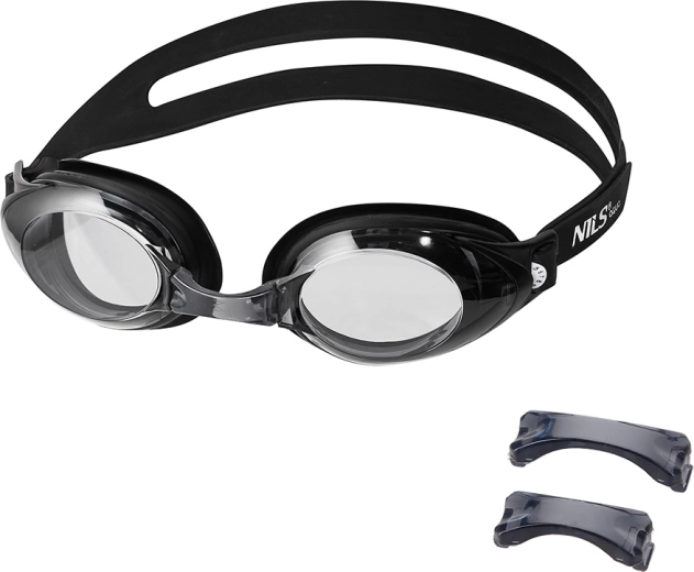 Plavecké brýle NILS Aqua černé s technologií Anti‑Fog a UV ochranou