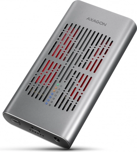 Axagon Clone Master hliníková externí skříň pro dva NVMe M.2 SSD USB‑C 3.2 Gen 2x2 20 Gbps