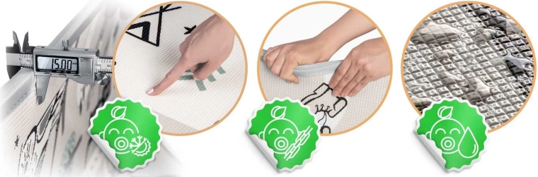 Extra tloušťka 1,5 cm pro měkké dopady