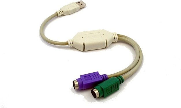 USB adaptér na 2x PS/2 (klávesnice a myš)