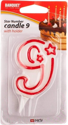 Narozeninová svíčka číslo 9