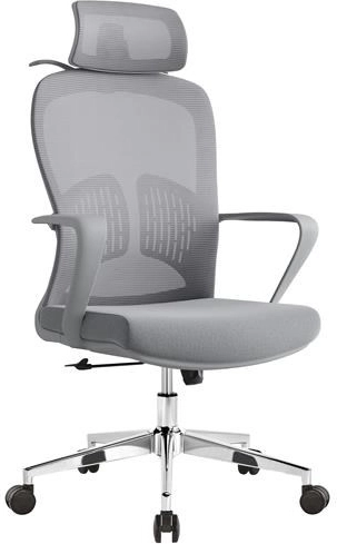 Ergonomická kancelářská židle Baby Mix s opěrkou hlavy a bederní opěrkou černá