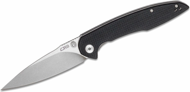 Skládací nůž CJRB Centros D2, stonewash, černý G10