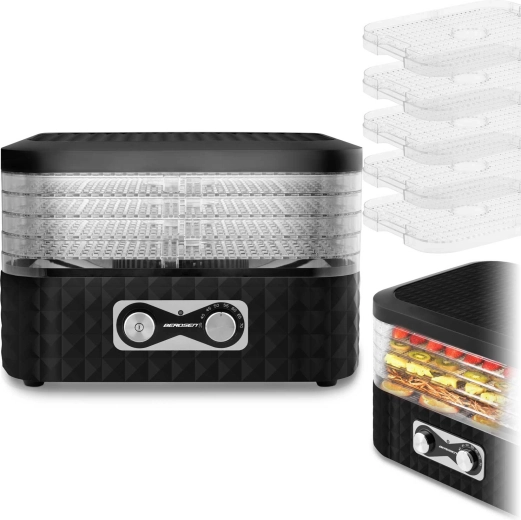 5 stohovatelných táců – velká sušicí plocha