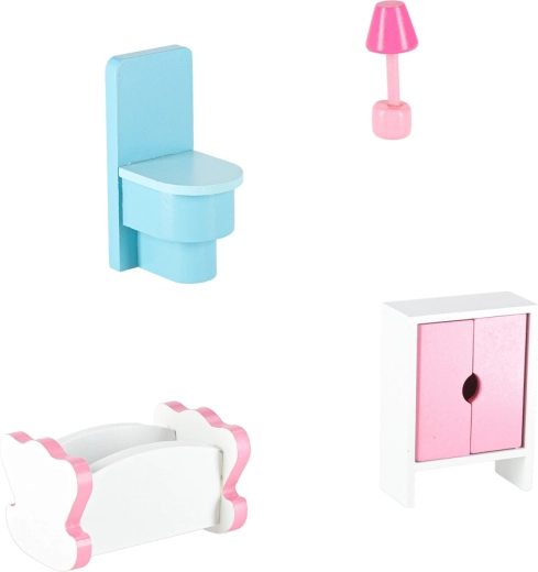 Bohatá sada dřevěného nábytku