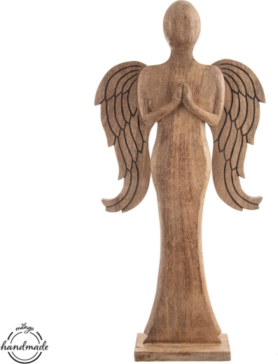 Anděl z mangového dřeva 110 cm