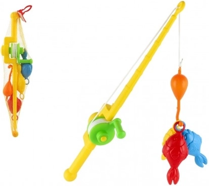 Dětská hračka rybářská sada s prutem 50 cm v síťce