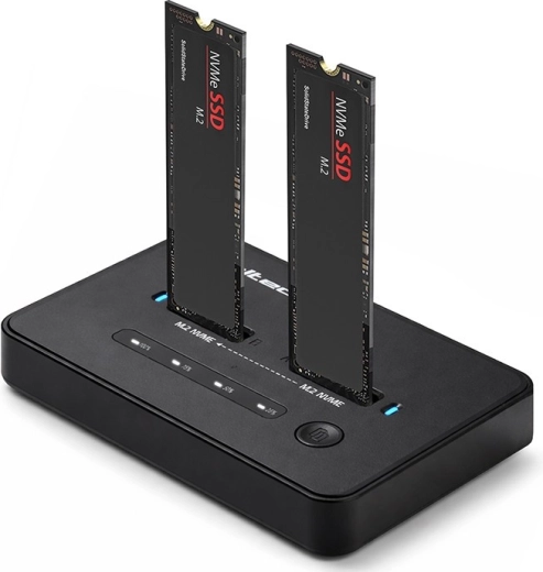 Dokovací stanice Qoltec pro SSD M.2 NVMe/SATA s USB-C a offline klonováním
