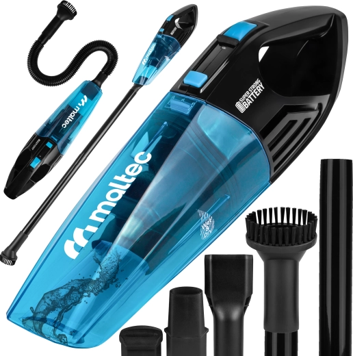 Ruční bezdrátový vysavač maltec cyclone wet & dry 12v1 80 w, 0,5 l