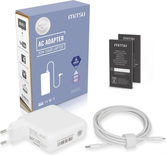 Mitsu USB-C napájecí adaptér pro notebook 87 W s Power Delivery