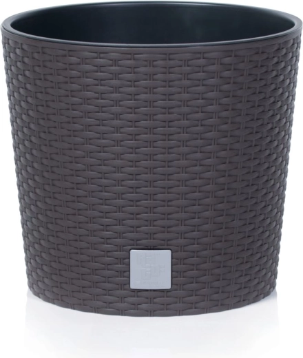 Květináč Rato Round s vkladem 25 cm, umbra