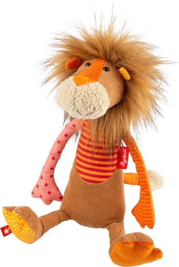 První plyšový lev patchwork 32 cm Sigikid