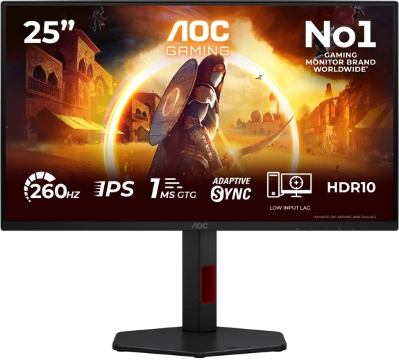 Herní monitor AOC 25G4ZR 24,5" fast IPS 260 Hz s pivotem