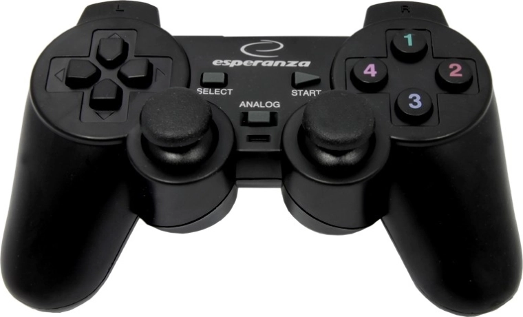 Drátový gamepad ESPERANZA pro počítač – černý