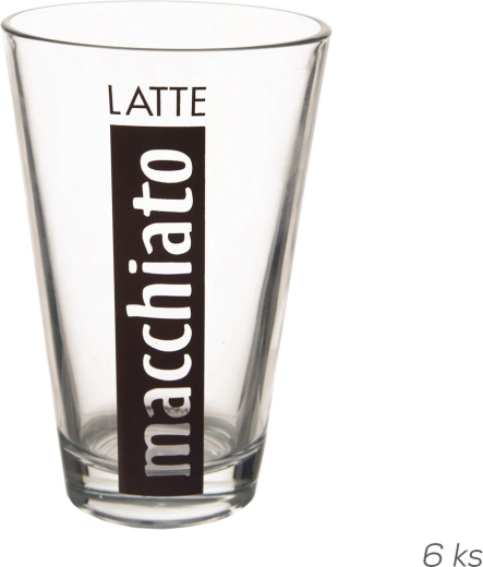 Sklenice na latte macchiato 300 ml, 6 ks