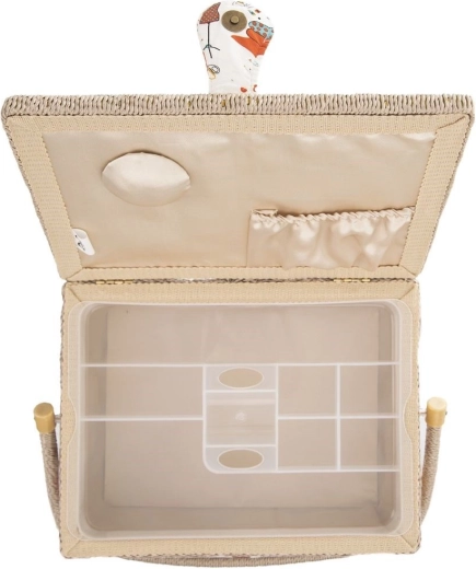 Víko s kapsou a jehelníčkem