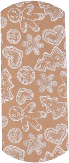 Vánoční papírová krabička Kraft hnědá 20 × 10 cm