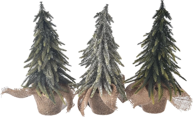 Vánoční květináč ve tvaru stromku z plastu 28 cm (3 varianty)