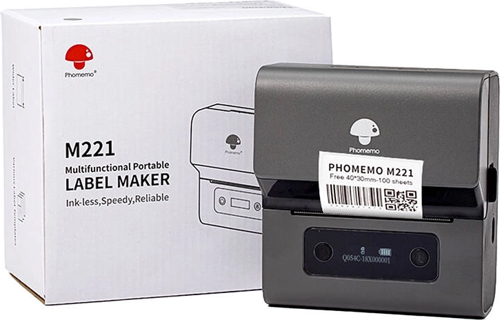 Přenosná tiskárna štítků Phomemo M221 šedočerná