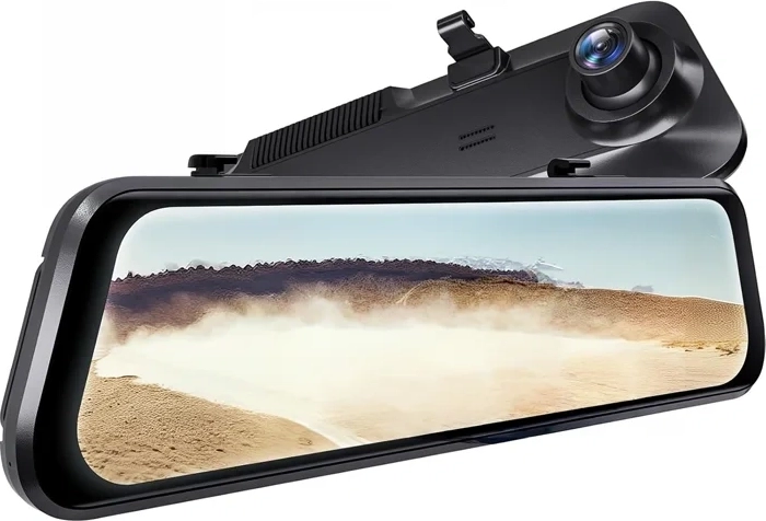 Palubní kamera WOLFBOX G850 Pro 4K se zrcátkem a zadní kamerou 1080p