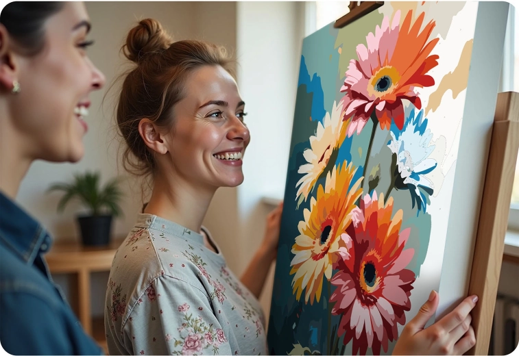 Vše v balení: plátno, barvy, 3 štětce