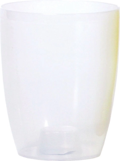 Vysoký květináč pro orchideje COUBI ORCHID 16 cm – transparentní matně bílý