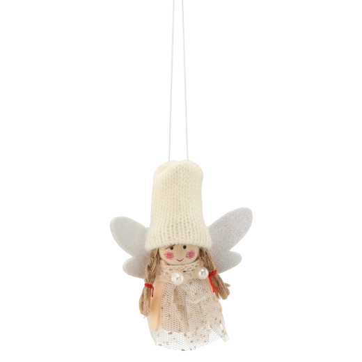 Jemný krémově bílý andílek