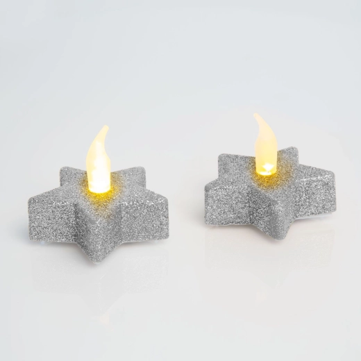 LED čajové svíčky ve tvaru hvězdy - 1 kus