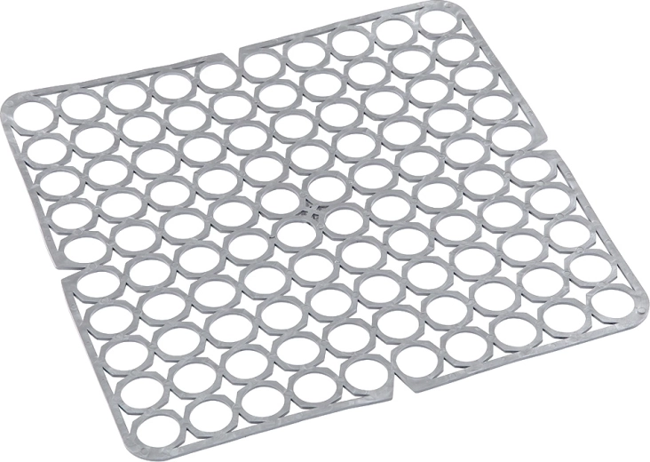 Elastická mřížka do dřezu 27,5 × 27,5 cm stříbrno-šedá