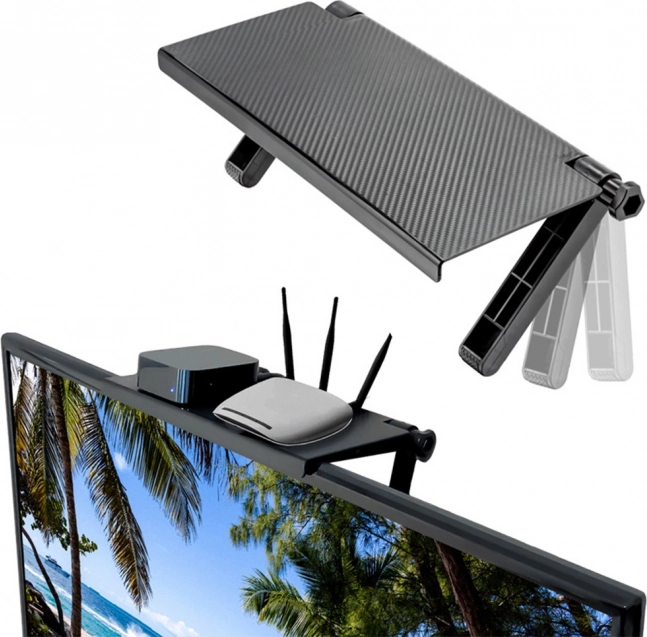 Televizní polička na tv a monitor, nastavitelný držák pro set-top box