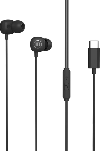 Sluchátka Maxell Square+ do uší s USB-C, černá