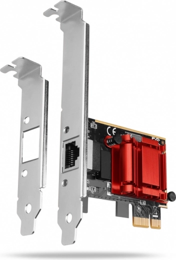 PCIe síťová karta Gigabit Ethernet s čipem Intel I210AT, RJ‑45, nízký profil