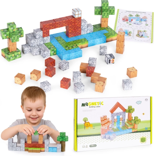 Magnetické stavební kostky pro děti 119 dílů