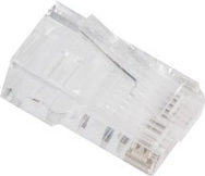 Lanberg síťový konektor RJ45 kat. 6 UTP, průchozí (8P8C)