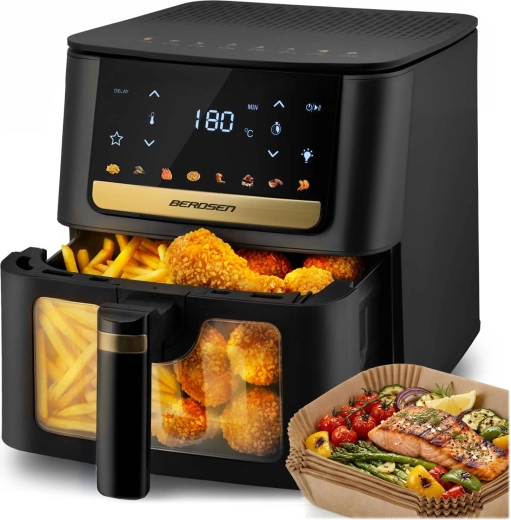 Horkovzdušná fritéza Berdsen BD-655 6,5 l s pečicím papírem