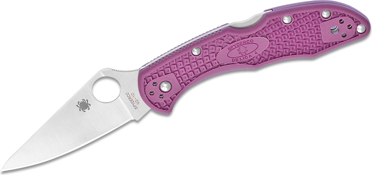 Spyderco Delica 4 Flat Ground purple zavírací kapesní nůž