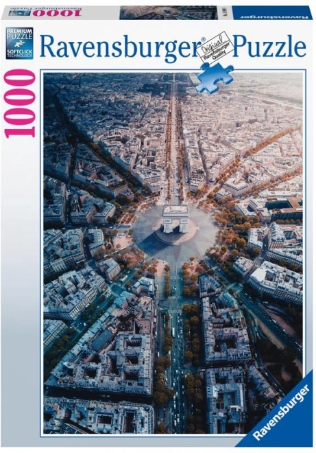 Ravensburger puzzle Paříž z ptačí perspektivy 1000 dílků