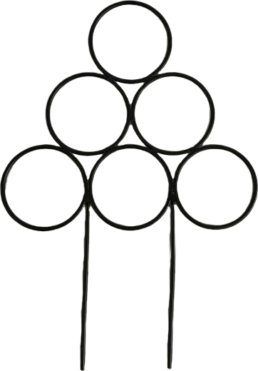 Podpěra pro pokojové rostliny 25 × 35 cm černá