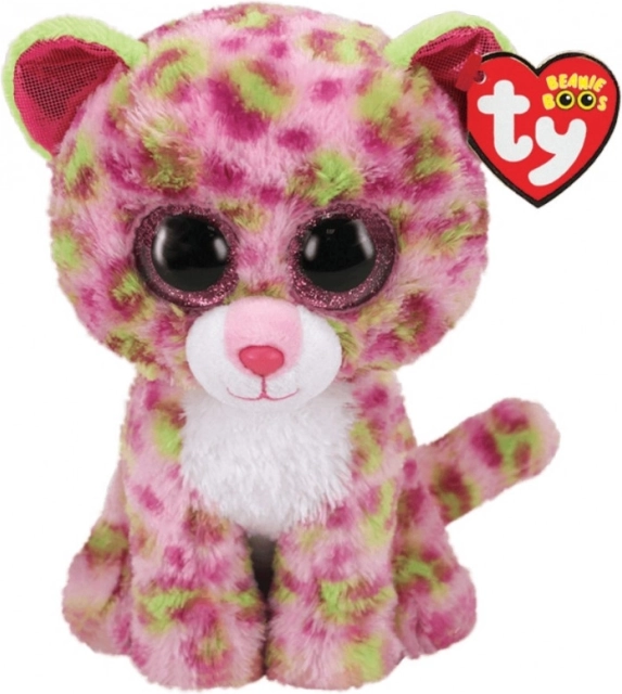 Plyšová hračka TY Beanie Boos – růžový leopard Lainey