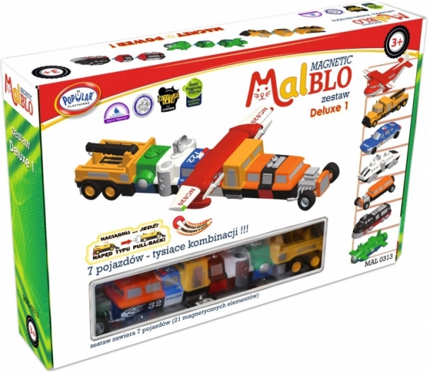 MalBlo Magnetic Deluxe – magnetické stavebnice vozidel
