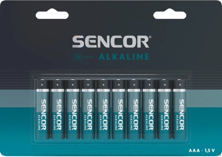 Sencor alkalické baterie AAA LR03, 10 ks