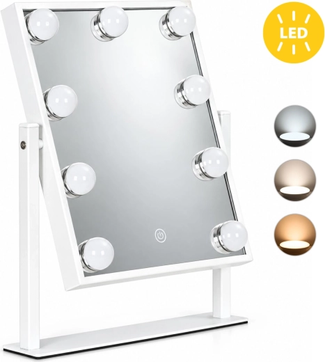 Kosmetické LED zrcátko ModernHome 25 × 30 cm