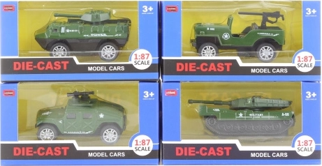 Kovové vojenské auto 1:87