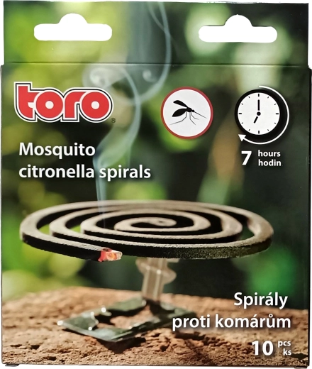 Citronelové spirály proti komárům, 10 ks, doba hoření 7 h