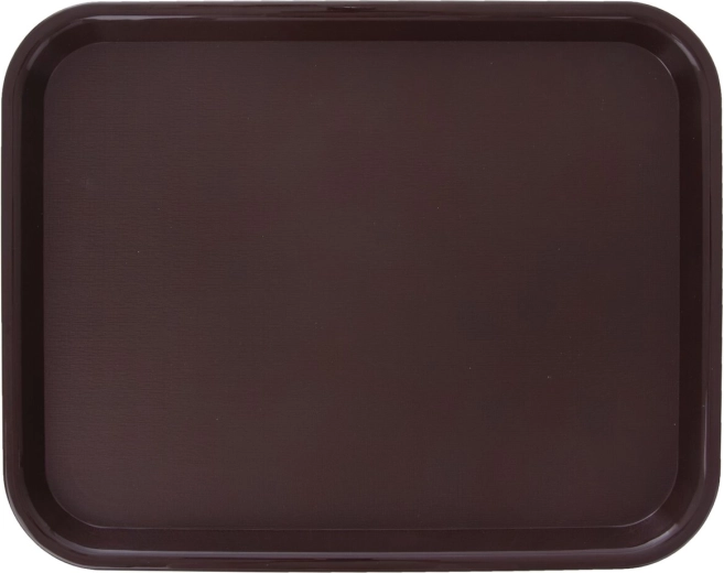 Servírovací tác z plastu (UH) 45,5 × 35,5 cm hnědý