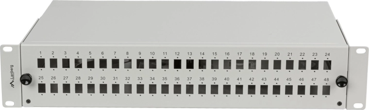 Lanberg optický patch panel 48 portů SC simplex / LC duplex do racku 19" 2U šedý