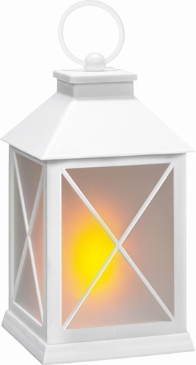 Solight LED vánoční lucerna bílá s časovačem
