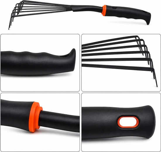 Zahradní vějířové ruční hrábě 37 cm
