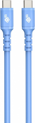Silikonový modrý kabel USB C - USB C 1m